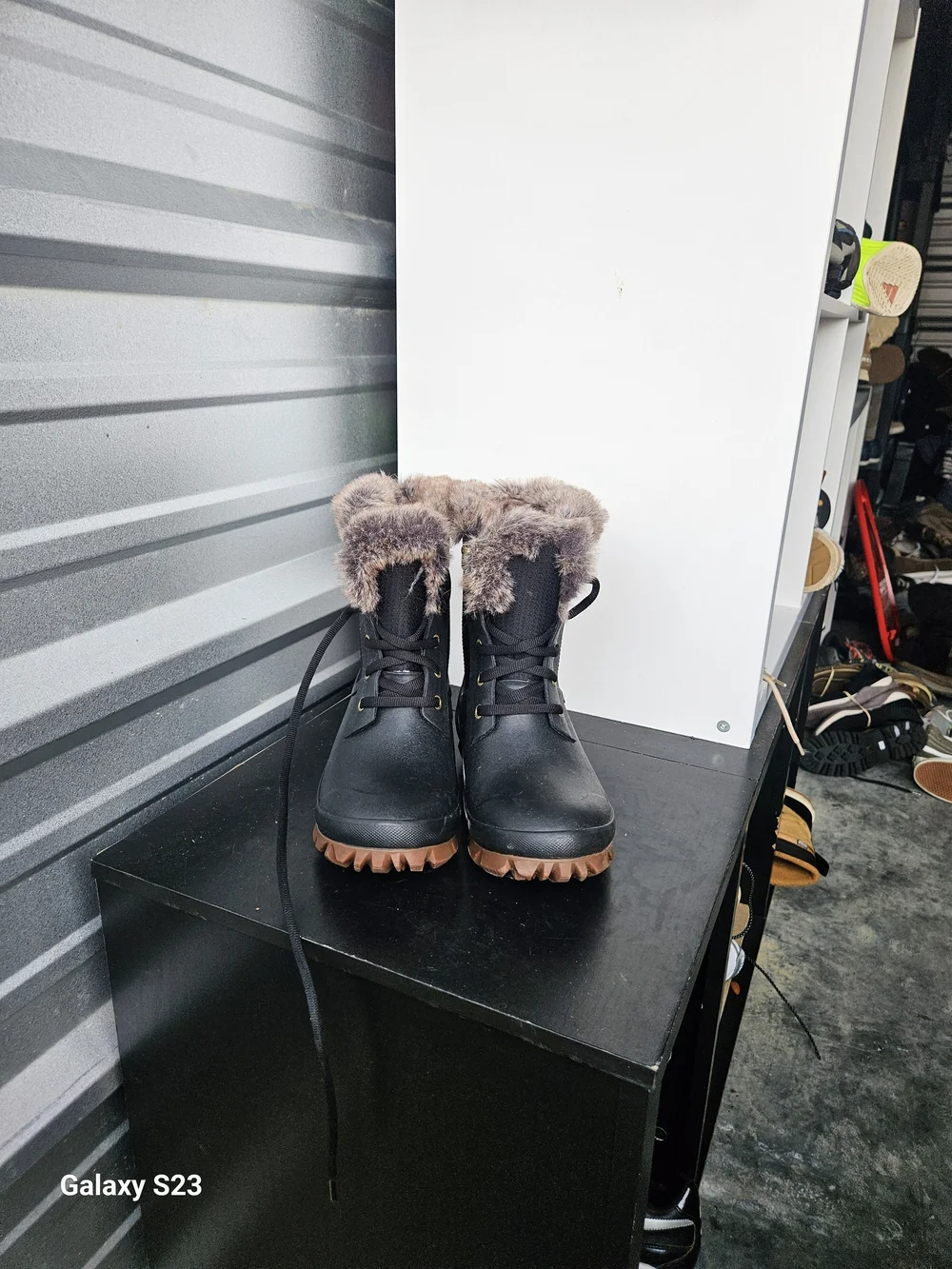 BOGS Arcata Knit Women's 6 Waterproof Winter Snow Boots Faux Fur Black